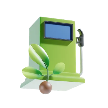 Bio Fuel Station  3D Icon
