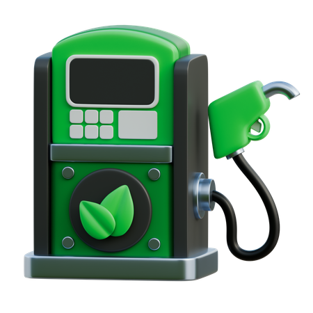 Bio Fuel Station  3D Icon