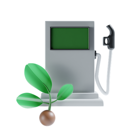 Bio Fuel Station  3D Icon