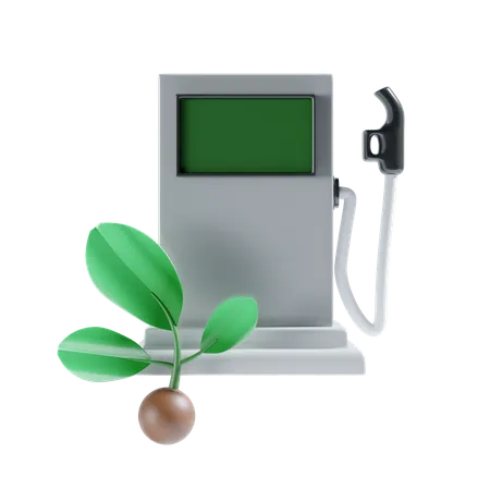 Bio Fuel Station  3D Icon