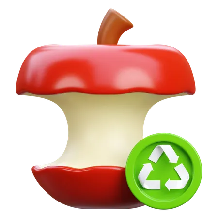 Recycling von organischen Abfällen  3D Icon