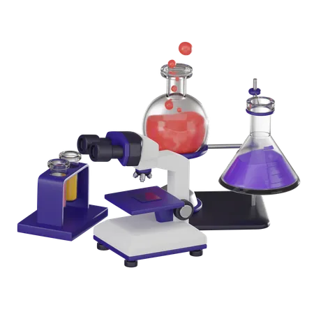 Biochemistry Highlighting Research Tools And Laboratory Elements It Represents The Cutting Edge Advancements In Scientific And Medical Research 3 D Render Illustration 3D Icon