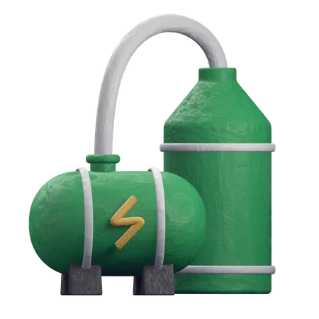 Biogas 3D Illustration