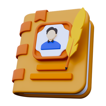 Biography Book  3D Icon