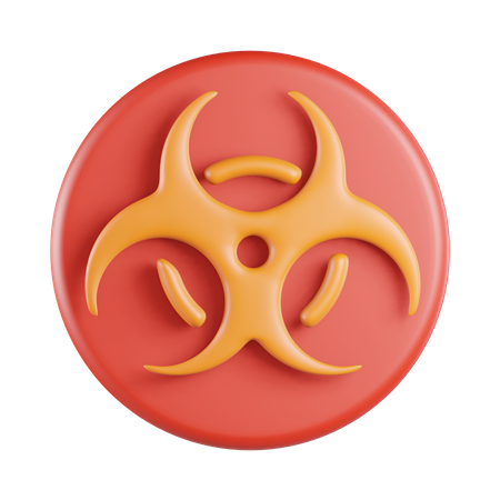 Biohazard Sign 3D Icon