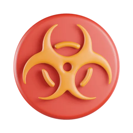 Biohazard Sign 3D Icon