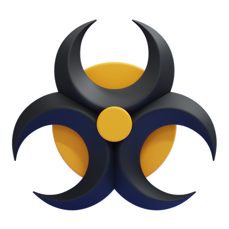 Biogefährdungszeichen  3D Icon