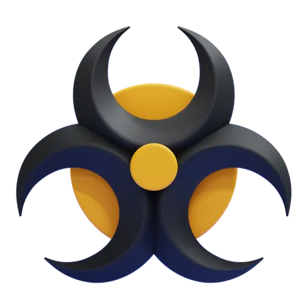 Biogefährdungszeichen  3D Icon