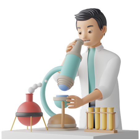 Biological scientist  3D Illustration