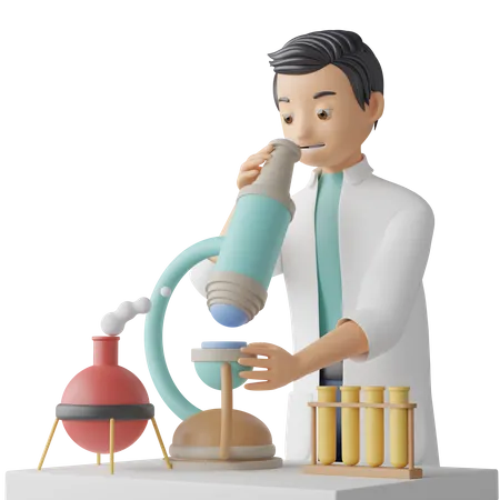 Biological scientist  3D Illustration