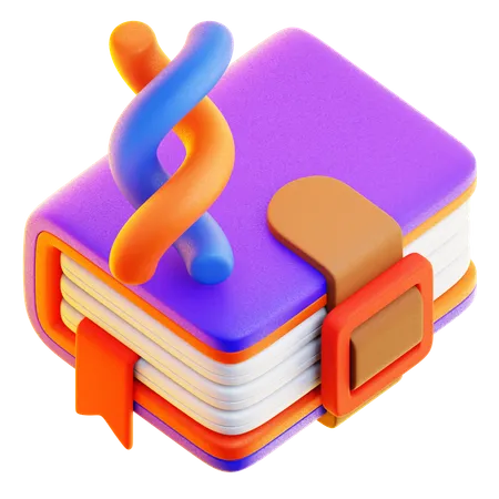 生物学の本  3D Icon