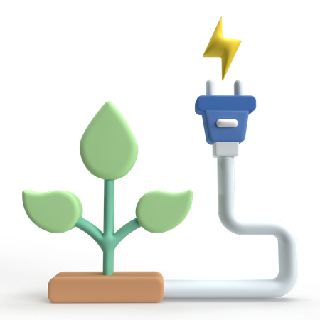 Biomass Energy  3D Icon