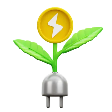 Biomass Energy 3D Icon