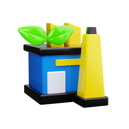 Usine de biomasse  3D Icon