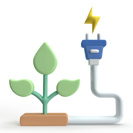 Énergie biomasse  3D Icon