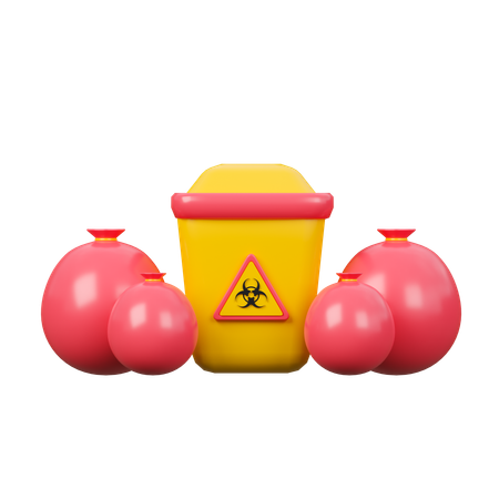 Biomedical Waste  3D Icon