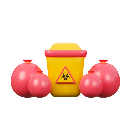 Biomedical Waste  3D Icon