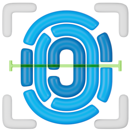 Biometric  3D Icon