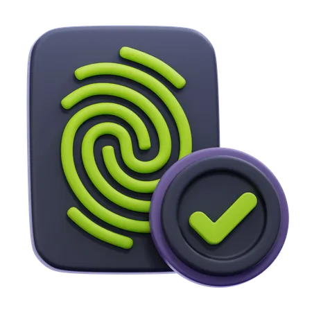 Biometric Authentication  3D Icon