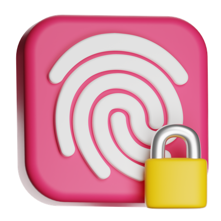生体認証  3D Icon
