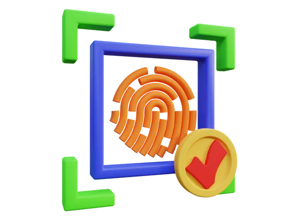 Biometric Authentication  3D Icon