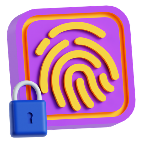 Biometric Authentication  3D Icon