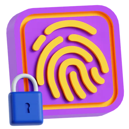 Biometric Authentication  3D Icon