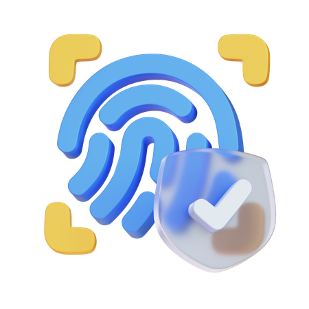 Biometric authentication  3D Icon