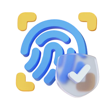 Biometric authentication  3D Icon