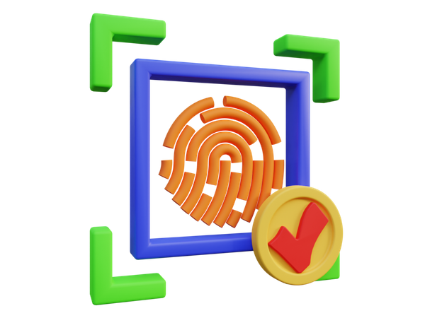 Biometric Authentication  3D Icon
