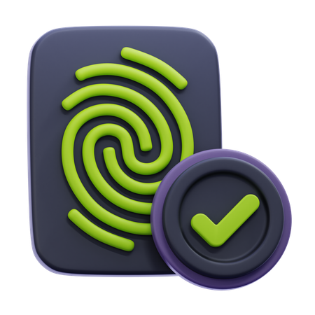 Biometric Authentication  3D Icon