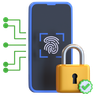 biometric authentication security 3d logo