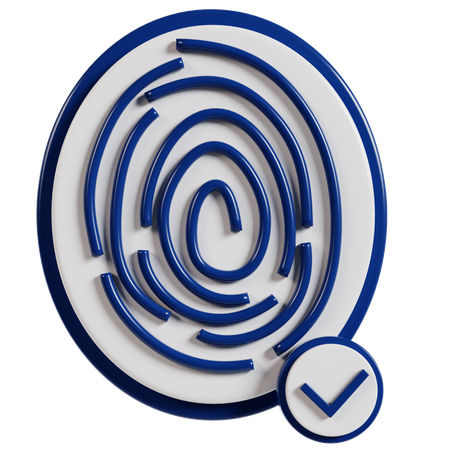 Biometric Authentication Future Symbol  3D Illustration