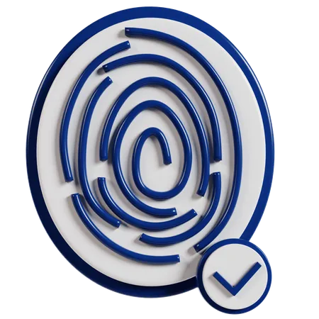 Biometric Authentication Future Symbol  3D Illustration