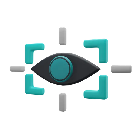 Biometric Eye Scan  3D Illustration