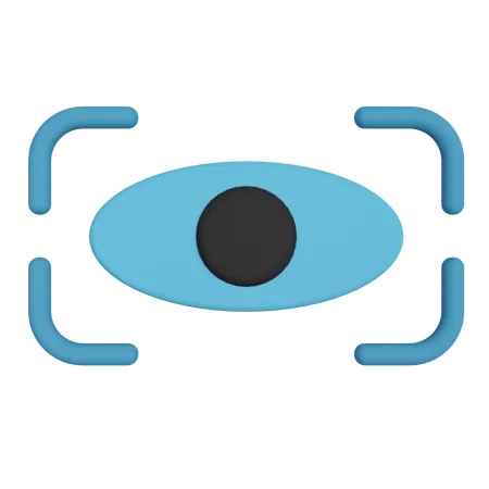 Biometric Eye Scan  3D Illustration
