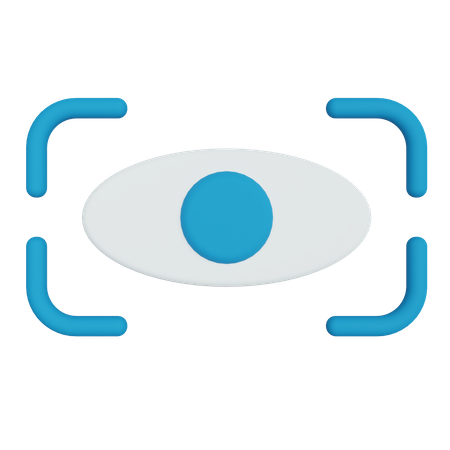 Biometric Eye Scan 3D Illustration