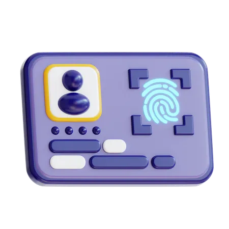 3 D Rendering Biometric Id Icon 3D Icon