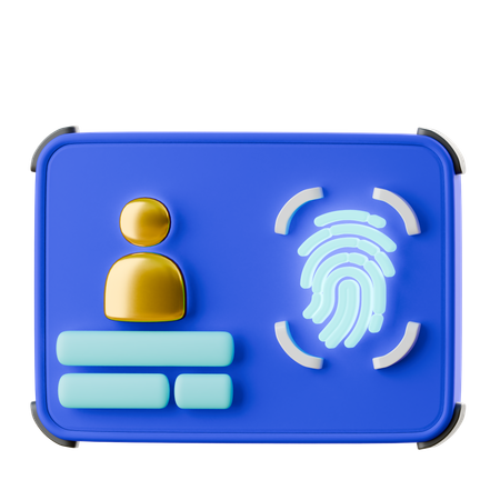 생체인식 ID  3D Icon