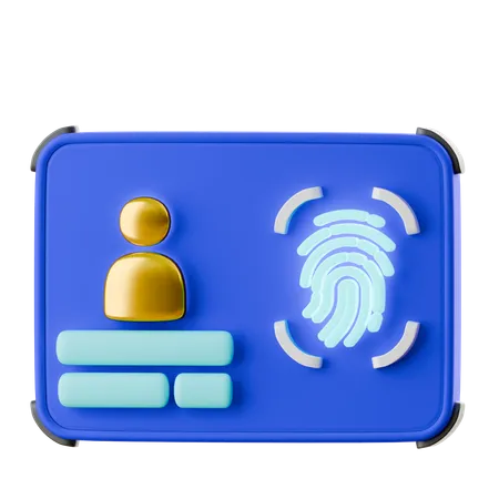 생체인식 ID  3D Icon