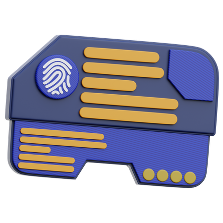 생체인식 ID  3D Icon