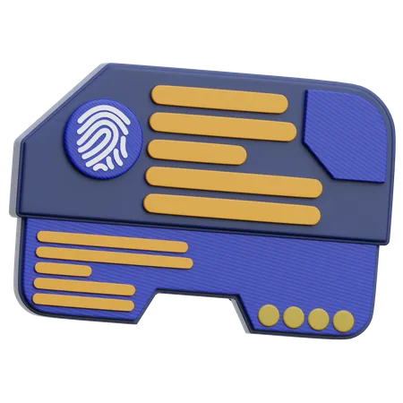 생체인식 ID  3D Icon