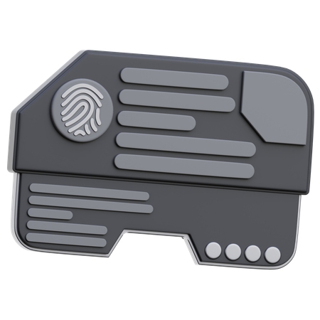 생체인식 ID  3D Icon