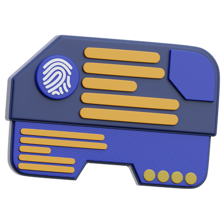 Biometric Id  3D Icon