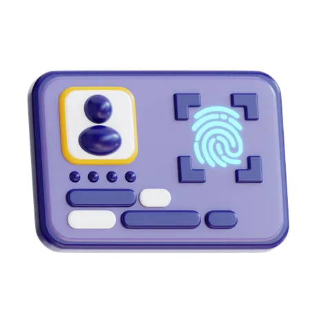 Biometric Id  3D Icon