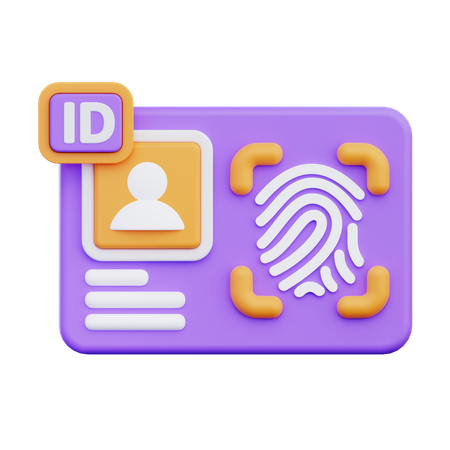 Biometric Id  3D Icon