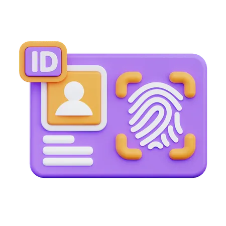 Biometric Id  3D Icon