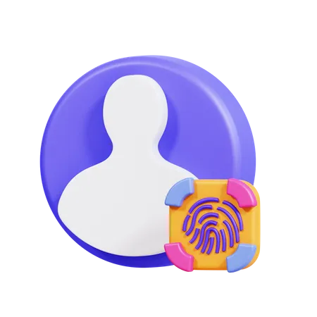 Biometric Id  3D Icon