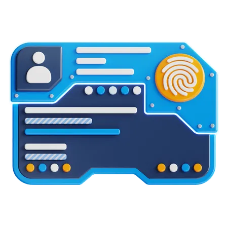 BIOMETRIC ID  3D Icon