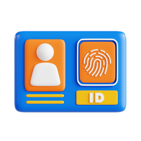 Biometric Id  3D Icon